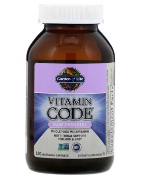 Garden of Life, Vitamin Code, RAW Prenatal, 180 вегетарианских капсул